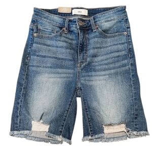 NWT BKE Destructed Blue Jean Shorts Raw Hem ~sz 26